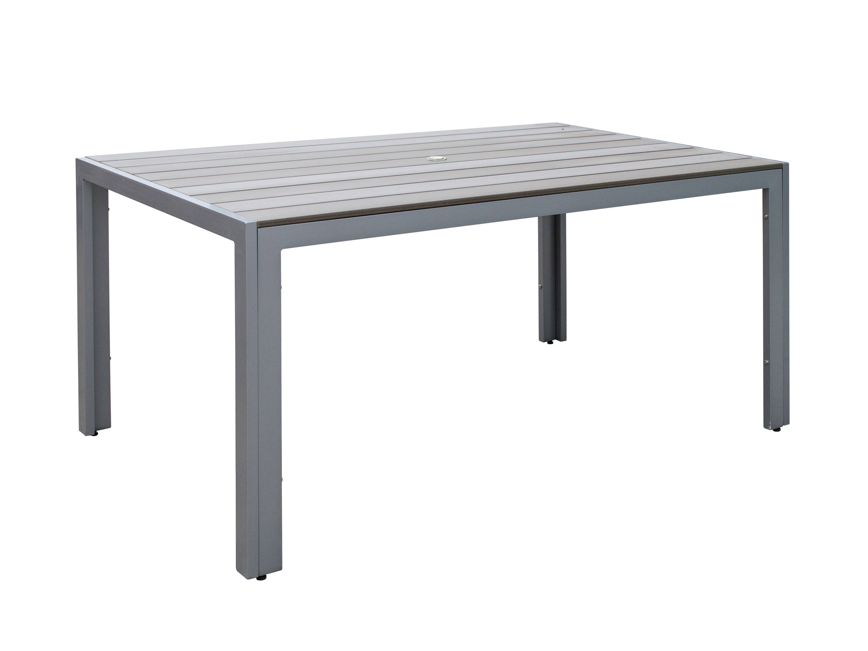 White rectangular discount outdoor dining table