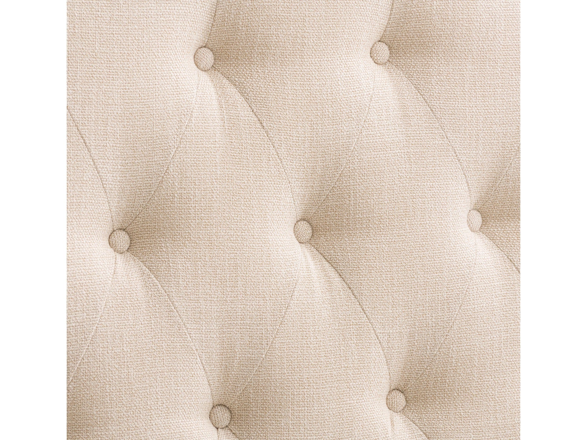 Cream diamond tufted headboard, full/double size, with plush upholstery and elegant design.