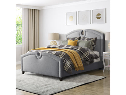 grey Twin / Single Bed Maeve Collection lifestyle scene by CorLiving#color_grey