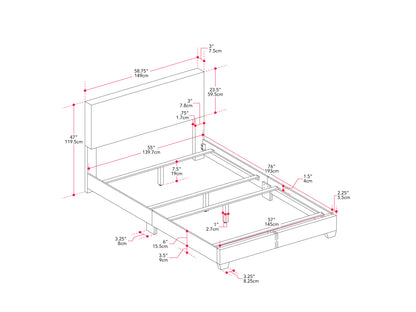 Pink Boucle Bed