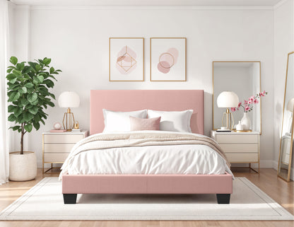 Pink Boucle Bed