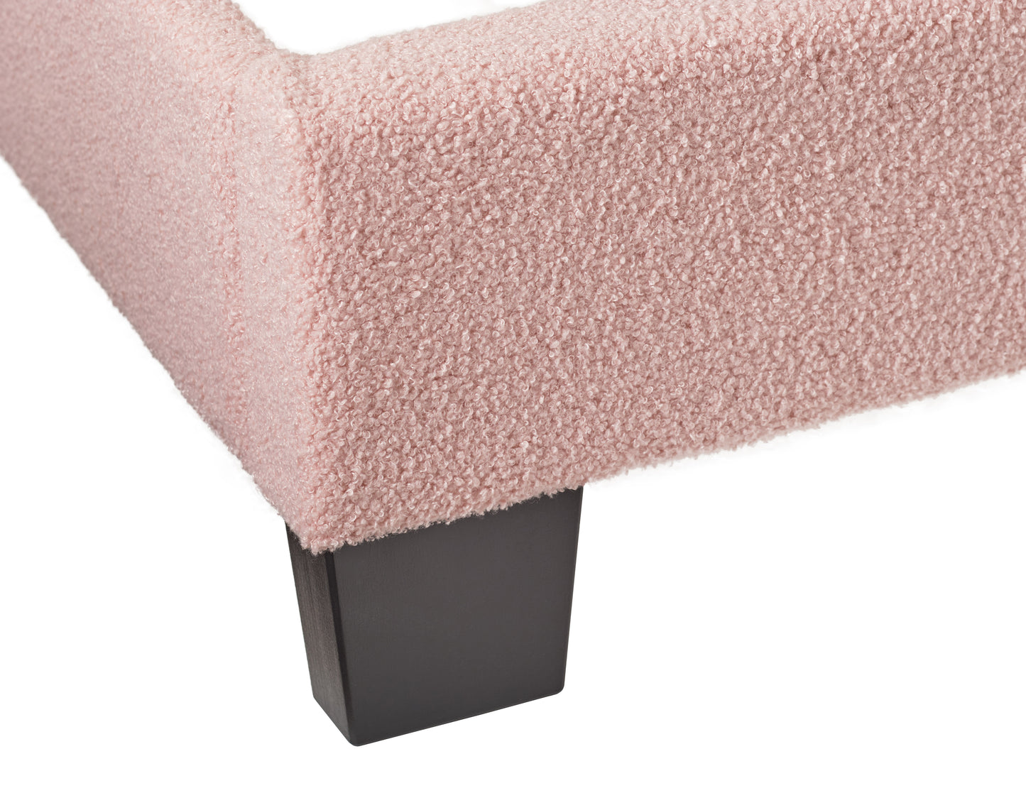 Pink Boucle Single Bed