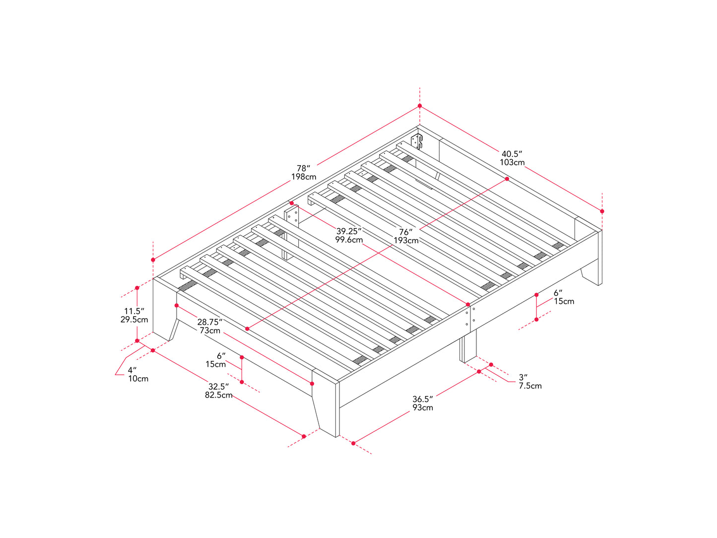 Twin / Single Platform Bed