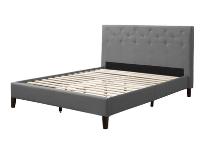 Button-Tufted Upholstered King Bed