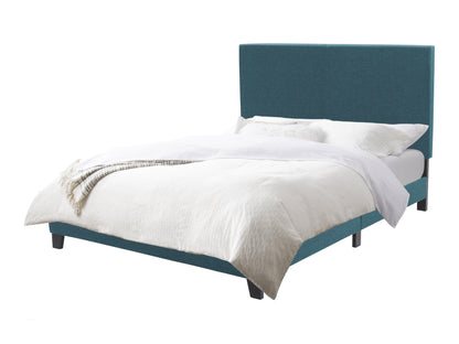 Ocean Blue Fabric Single Bed with Slats