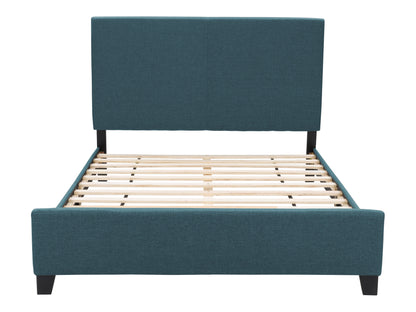 Ocean Blue Fabric Single Bed with Slats