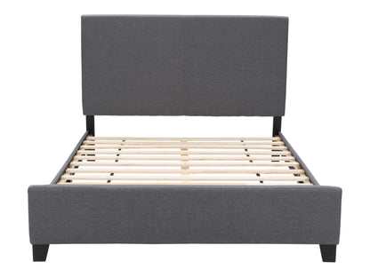 Grey Fabric Bed Double with Slats