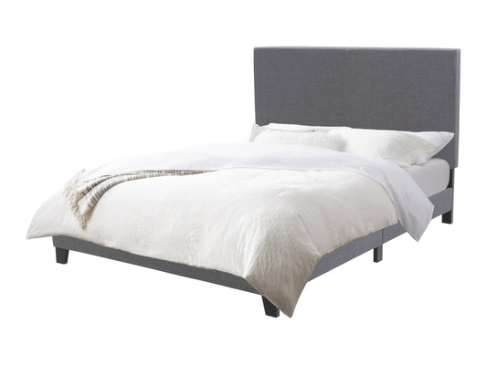 Grey Fabric Bed Single with Slats