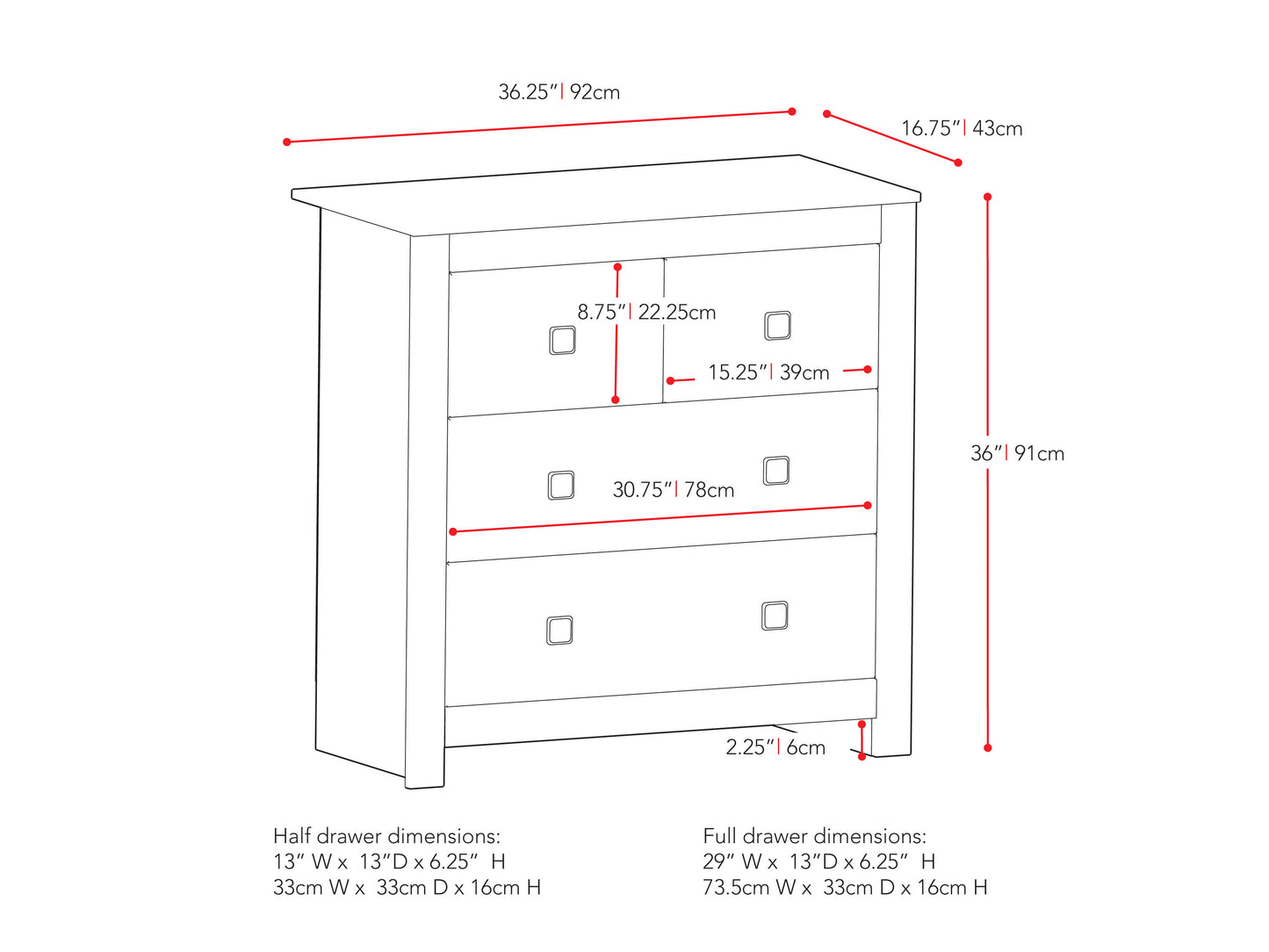 4 Drawer Dresser