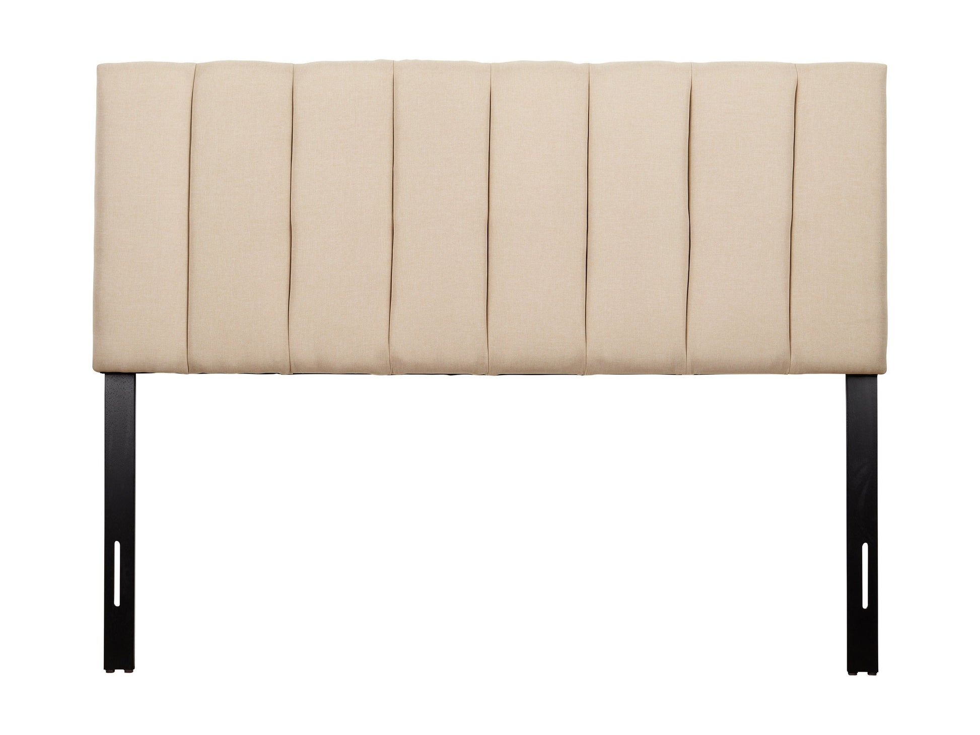 Cream panel headboard, queen size, with tufted design and elegant detailing.