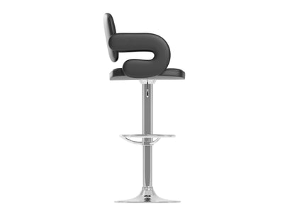 Black bar stools with arms, set of 2, featuring a sleek design, padded seats, and sturdy metal legs.