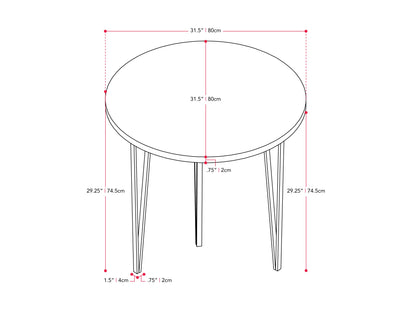 Small round white marble dining table with sleek gold metal legs, modern design for stylish dining spaces