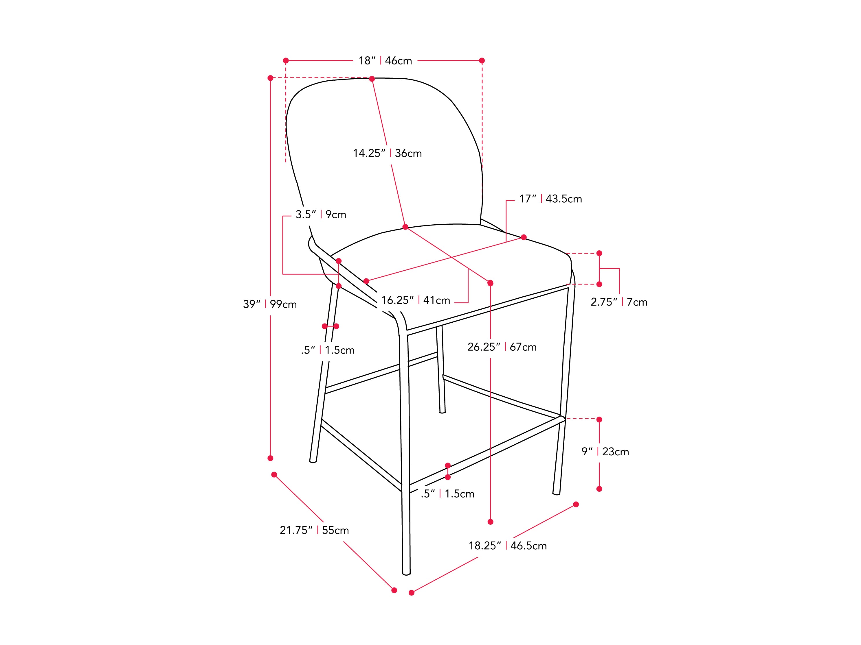 Light grey modern bar stool with padded seat, wooden legs, and sleek minimalist design.