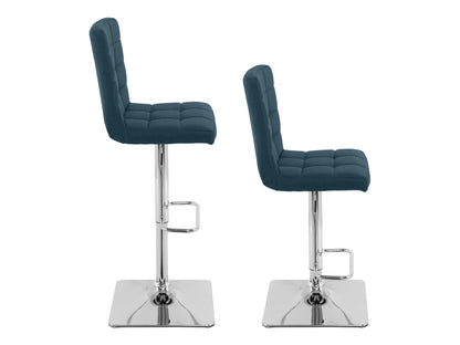 Teal Tufted Adjustable Stools