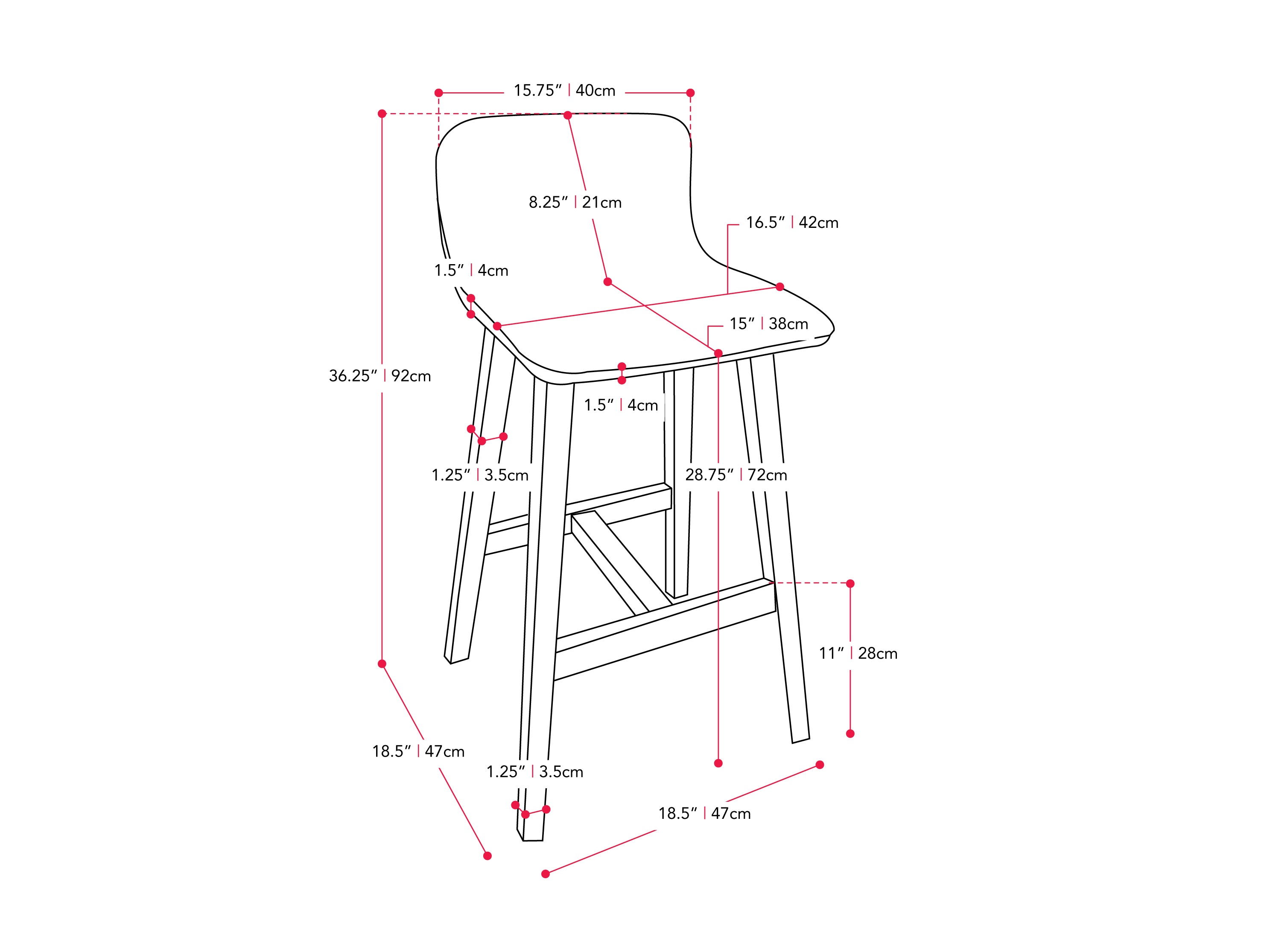 Grey wooden bar stools set of 2 with cushioned seats, sleek design, and sturdy legs for modern kitchen or bar areas.