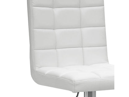 White high back bar stools set of 2 with cushioned seats, sleek metal legs, and modern design.