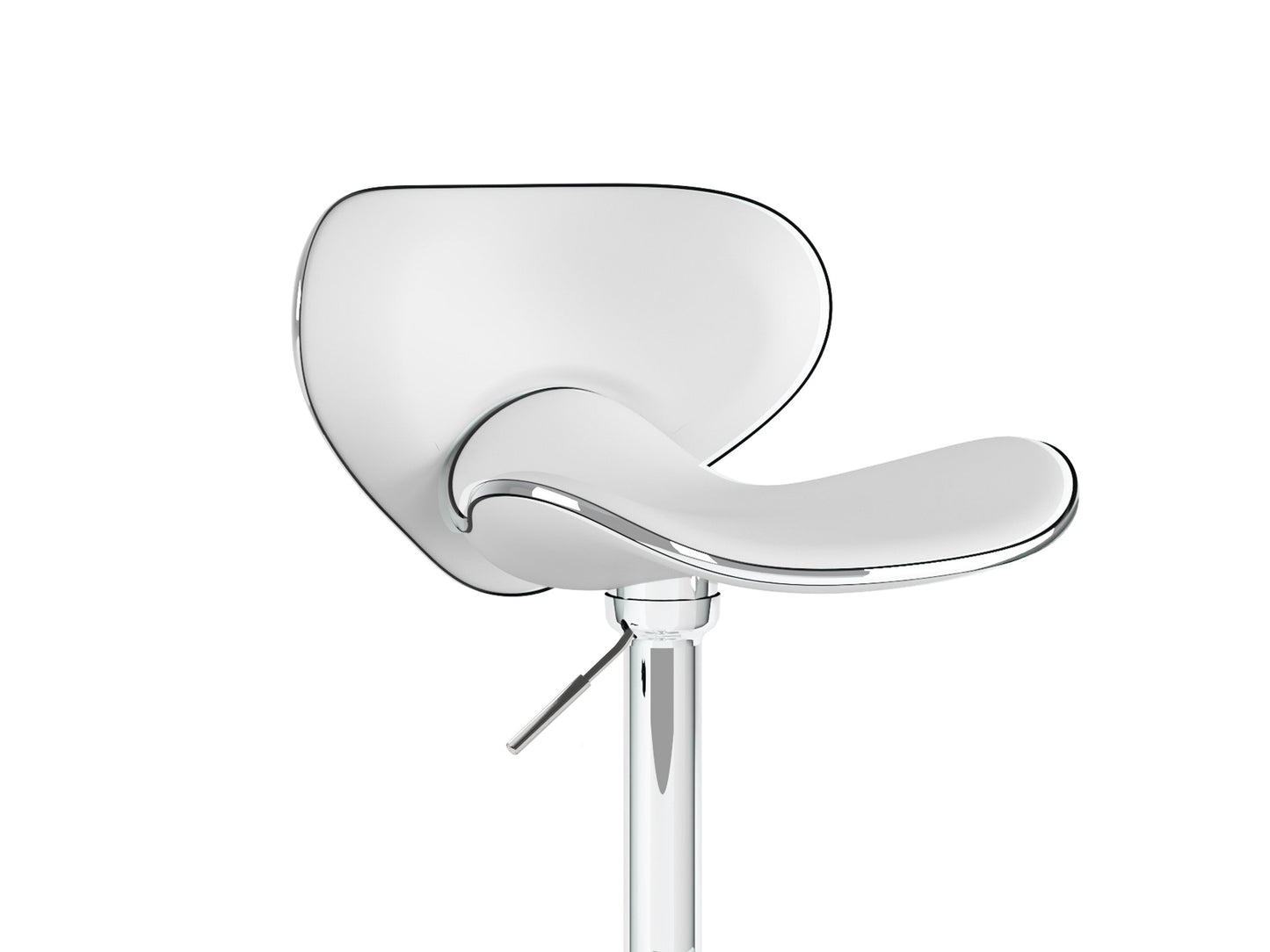 White bar stools with backs, set of 2, featuring cushioned seats, sleek metal legs, and a modern design.