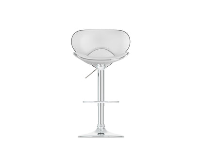 White bar stools with backs, set of 2, featuring sleek wooden legs and comfortable padded seats for modern kitchen or bar areas.