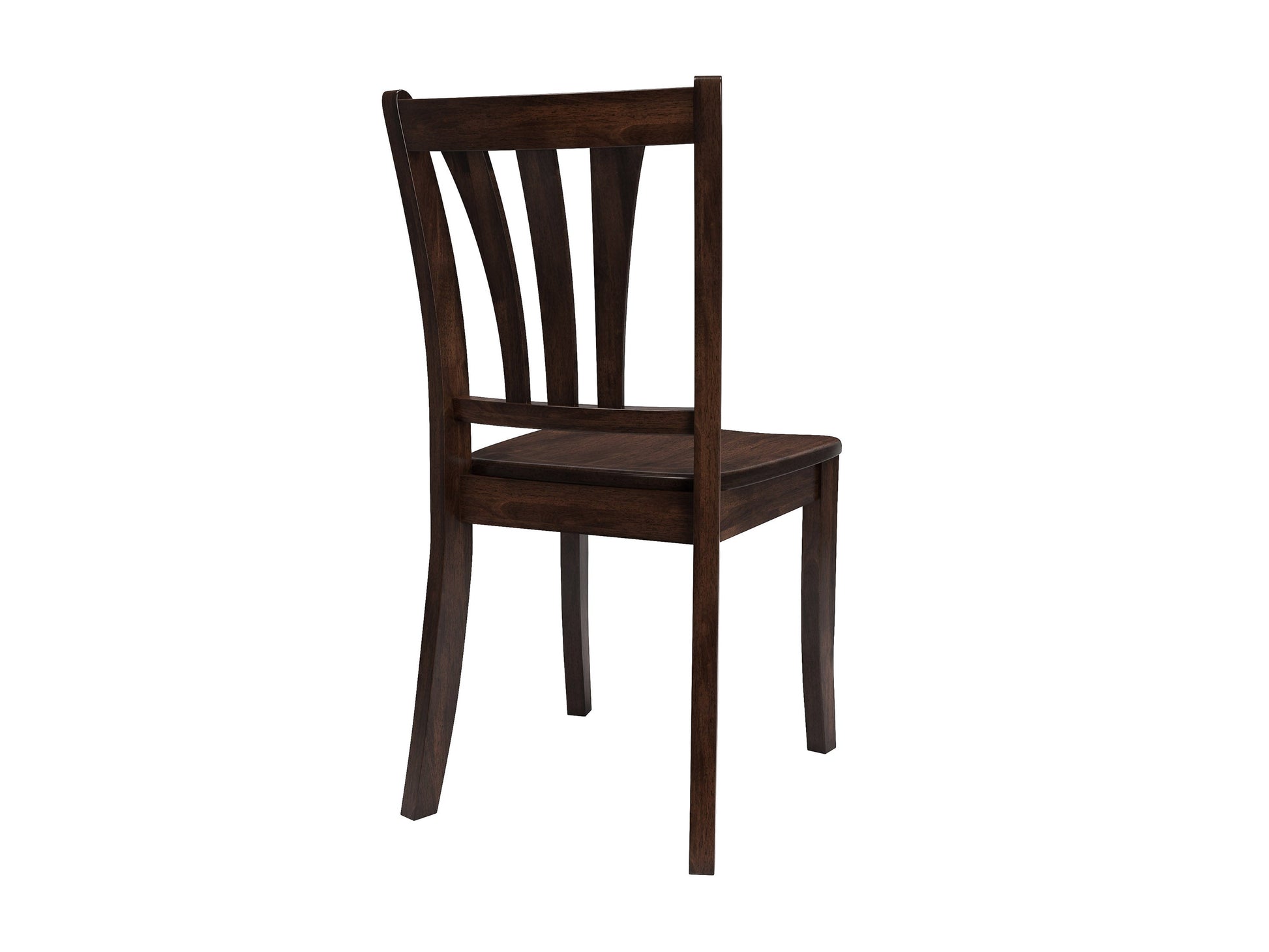 Elegant espresso solid wood dining chairs, set of 2, with cushioned seats and classic design.