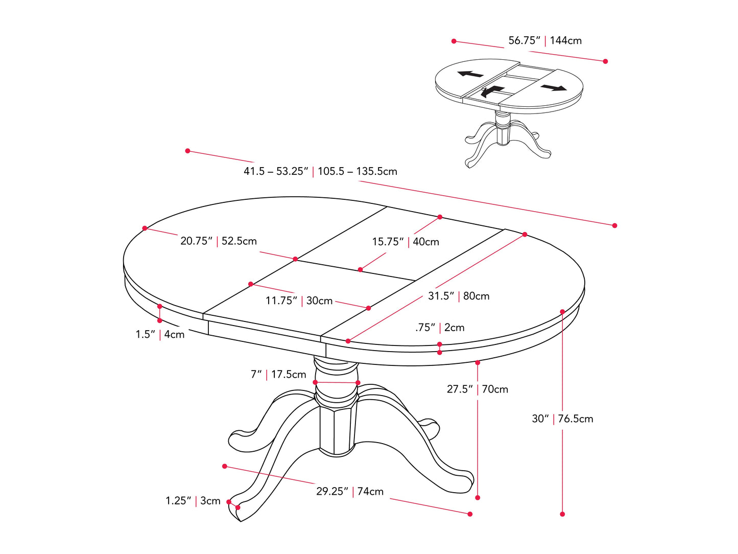 Extendable oval dining table in white with sleek design, wooden legs, and modern minimalist style.