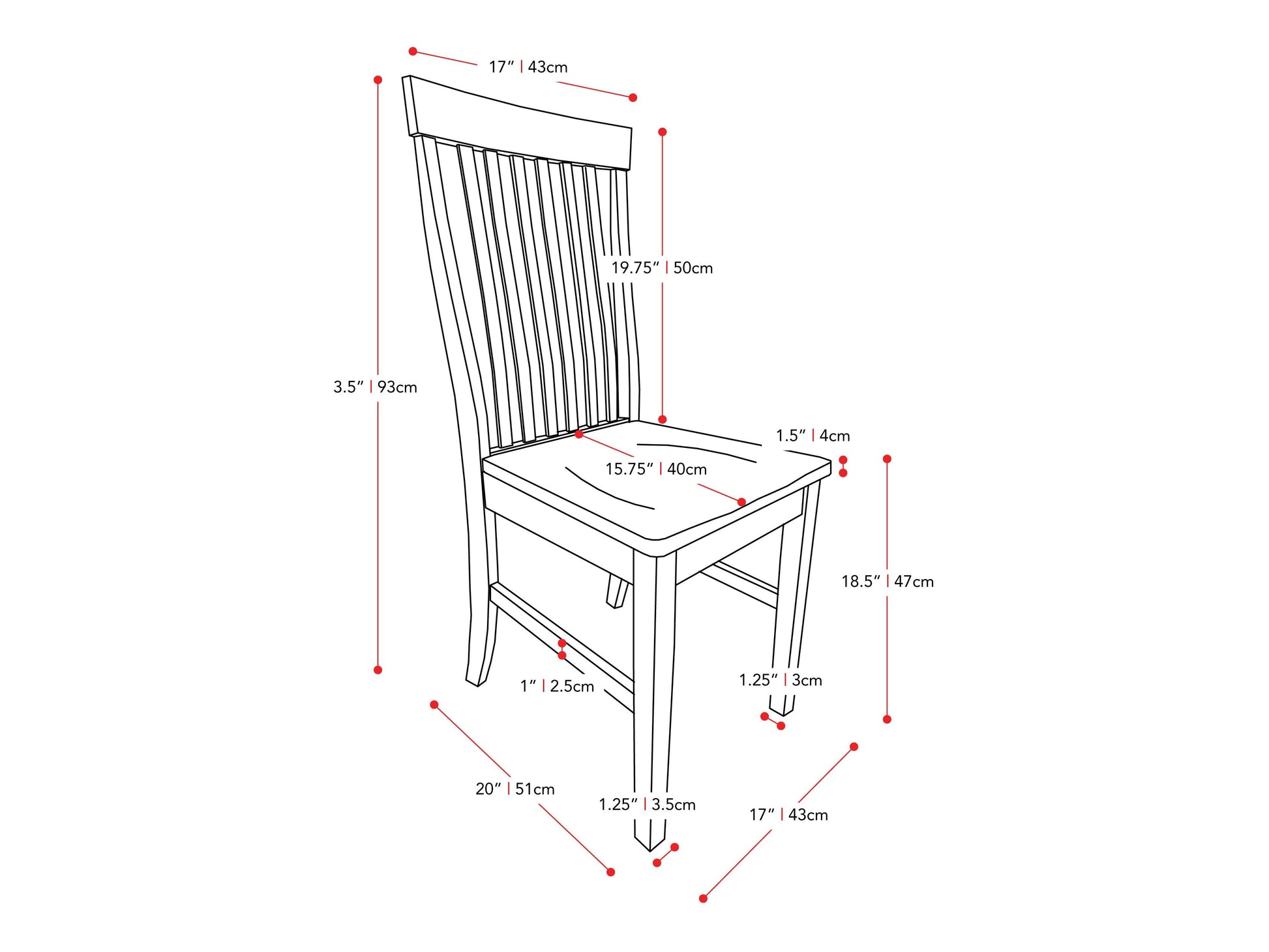 White wooden dining chairs set of 2 with slatted backs and cushioned seats, featuring a sleek, minimalist design ideal for modern dining rooms or kitchens.