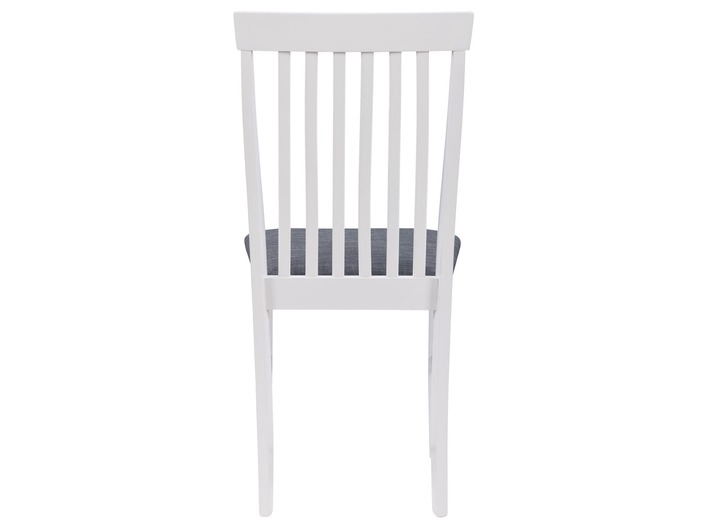 Elegant white wooden dining chairs set of 2 with curved backrests, slatted design, and sturdy legs, perfect for modern or rustic kitchen and dining room decor.