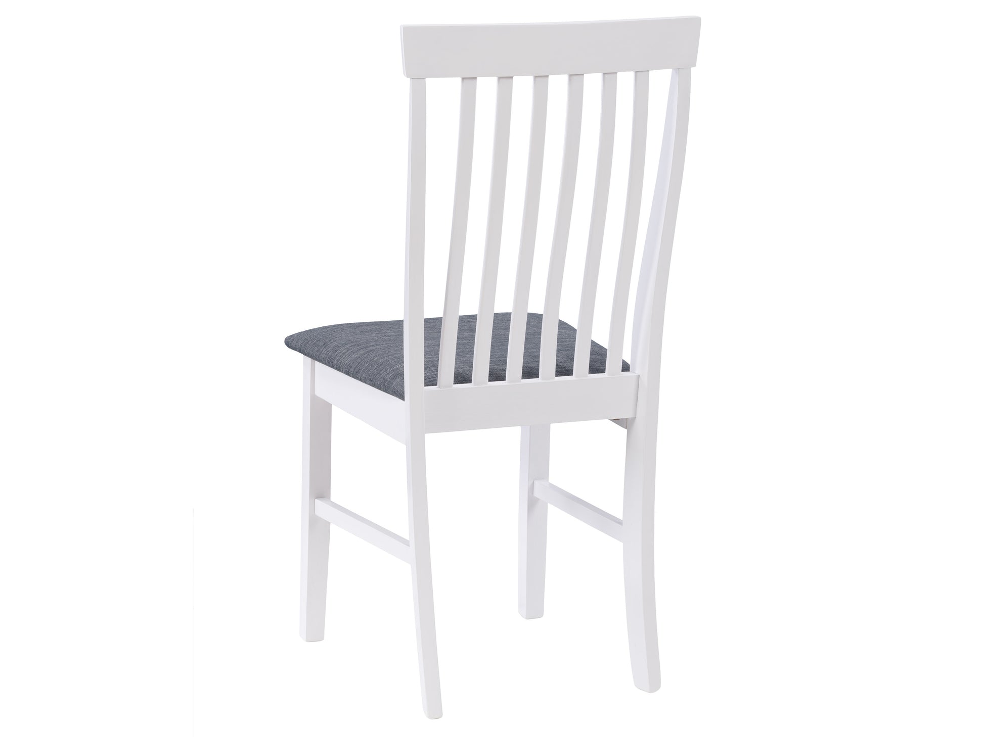 White wooden dining chairs set of 2, featuring sleek curved backs, smooth finish, and sturdy legs, perfect for contemporary kitchens or dining rooms.