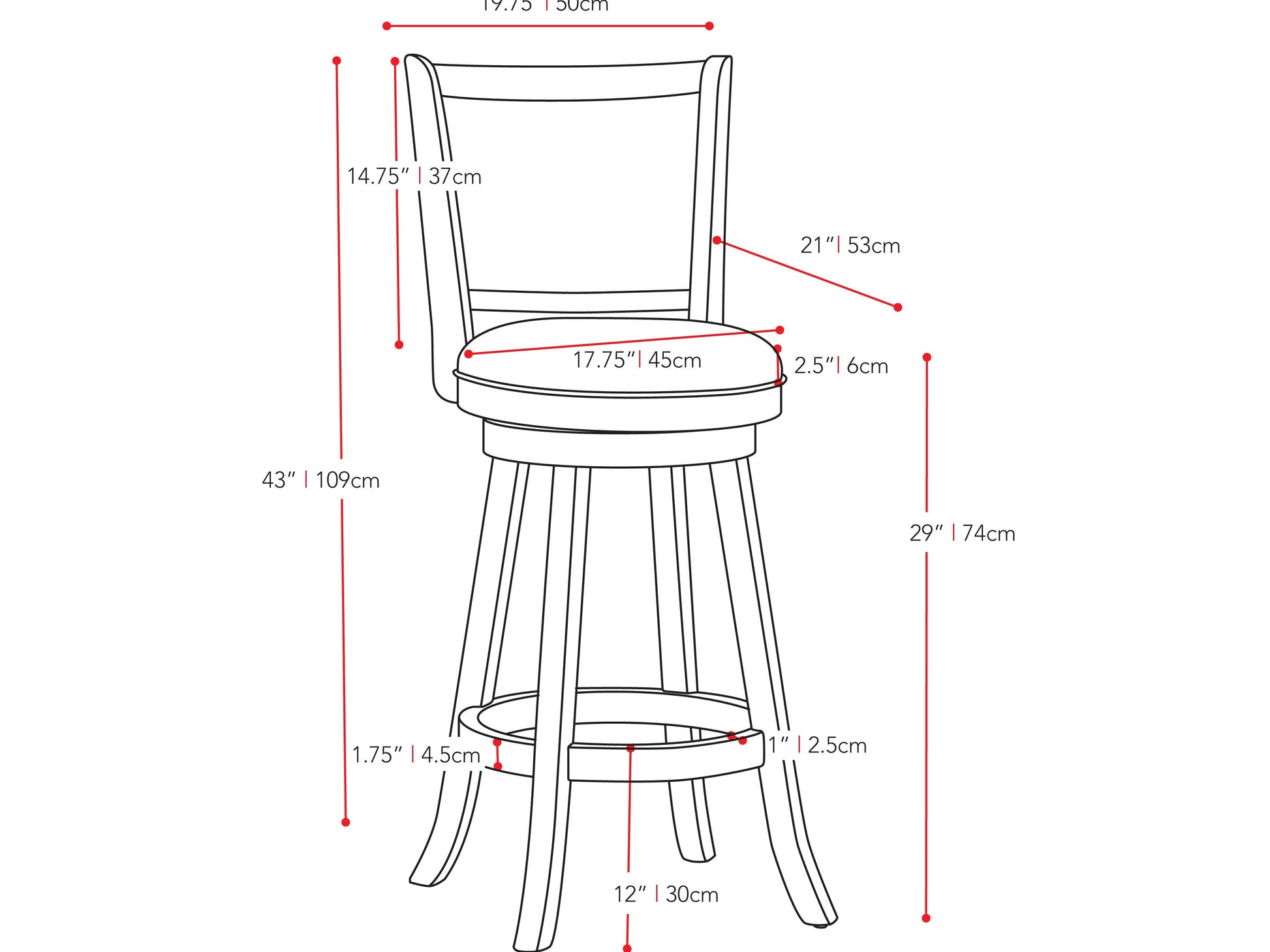 White bar height bar stools, set of 2, with cushioned seats, sleek chrome legs, and modern design.