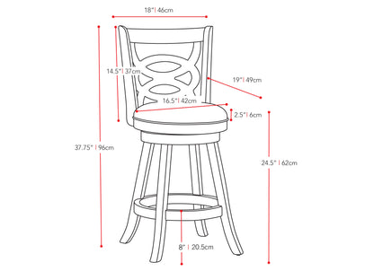 Wood Bar Stools, Counter Height