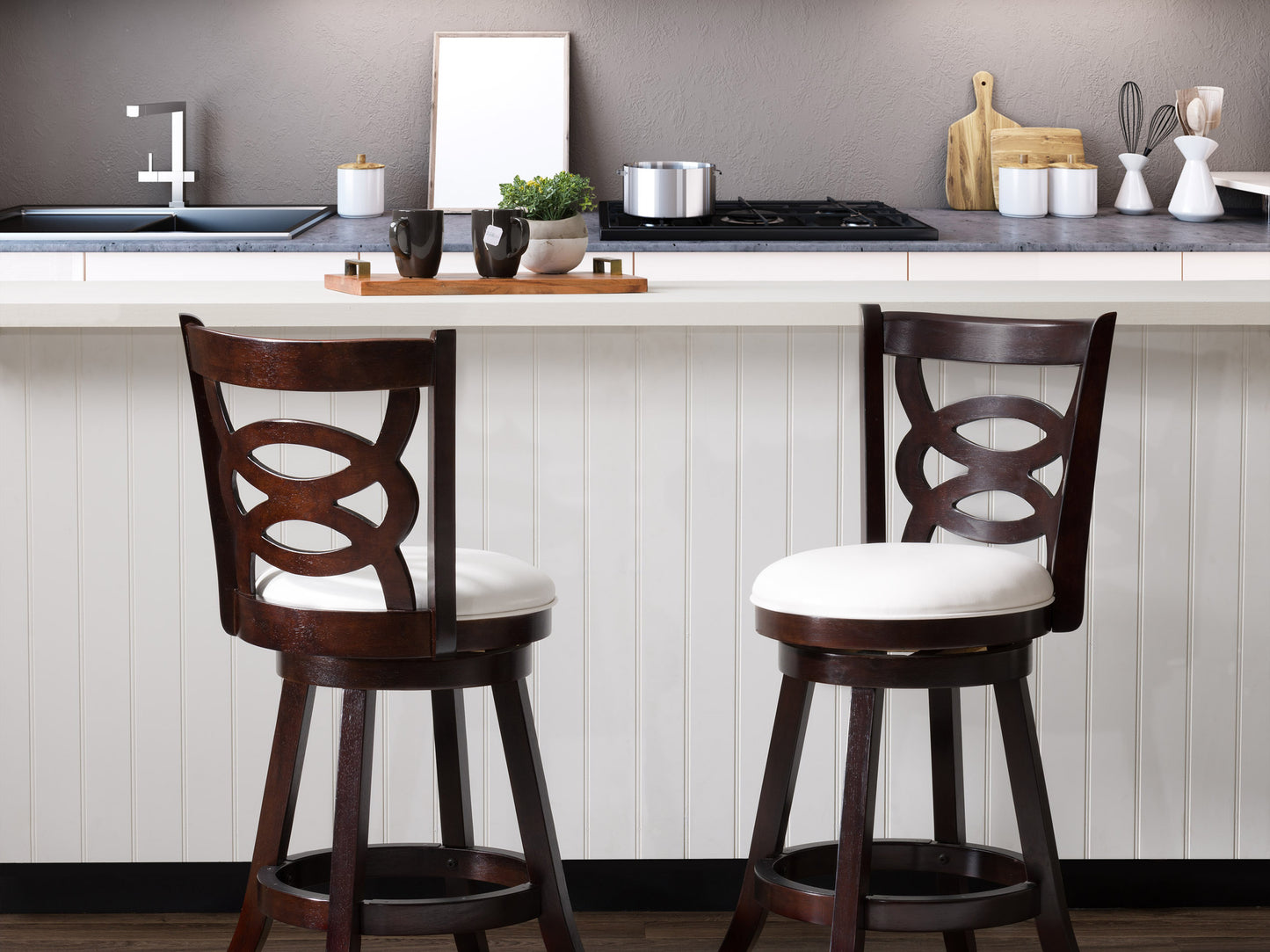 Wood Bar Stools, Counter Height