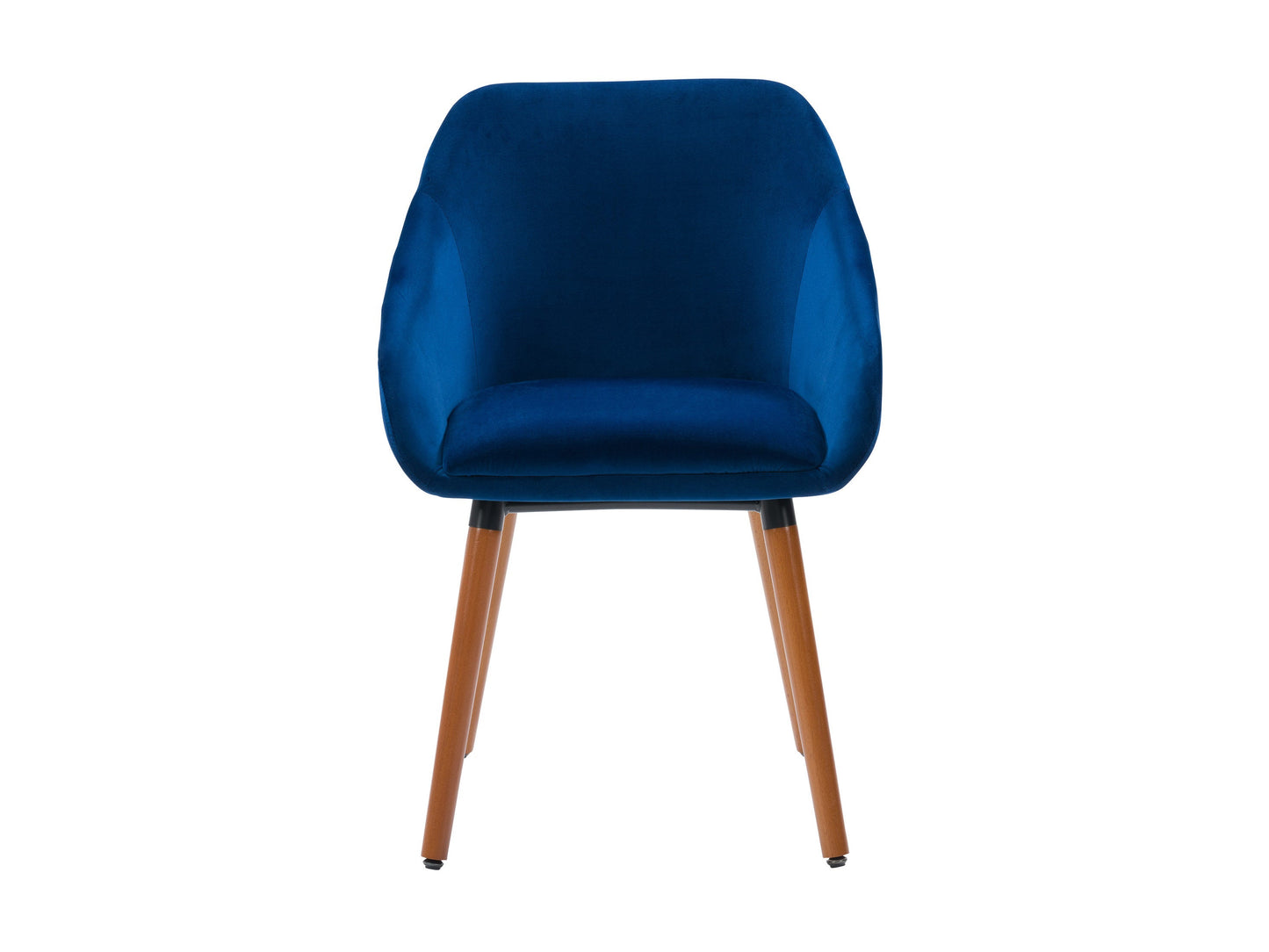 Navy blue velvet dining chairs, set of 2, with gold metal legs and tufted cushions, modern and elegant design.