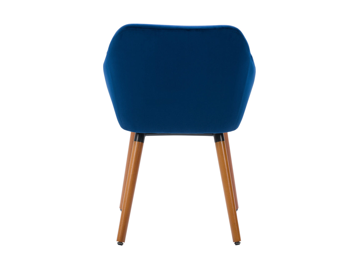 Navy blue velvet dining chairs set, tufted back, gold metal legs, elegant and modern design.