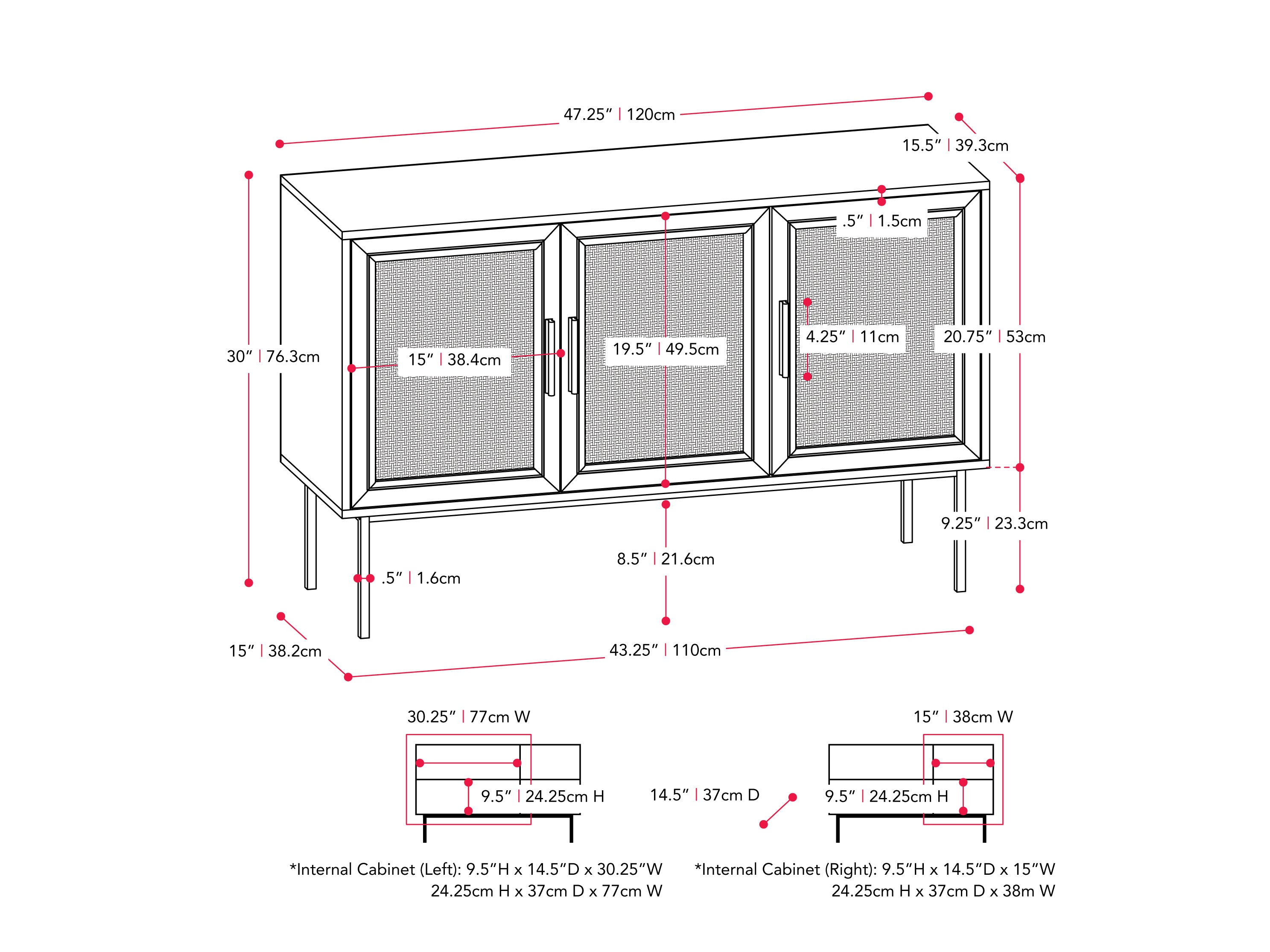 Light brown wood sideboard buffet with sleek design, ample storage, and modern aesthetic.