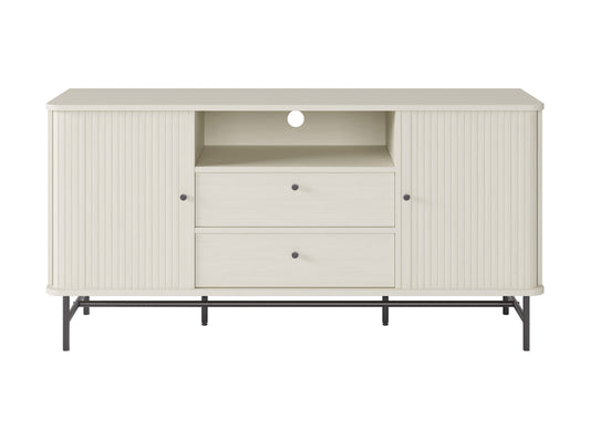 White Curved Sideboard