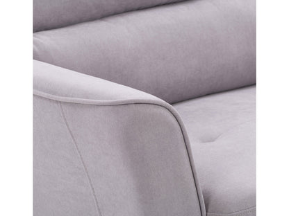 light grey 2 Seater Loveseat and Chair Set, 2 piece Caroline collection detail image by CorLiving#color_light-grey