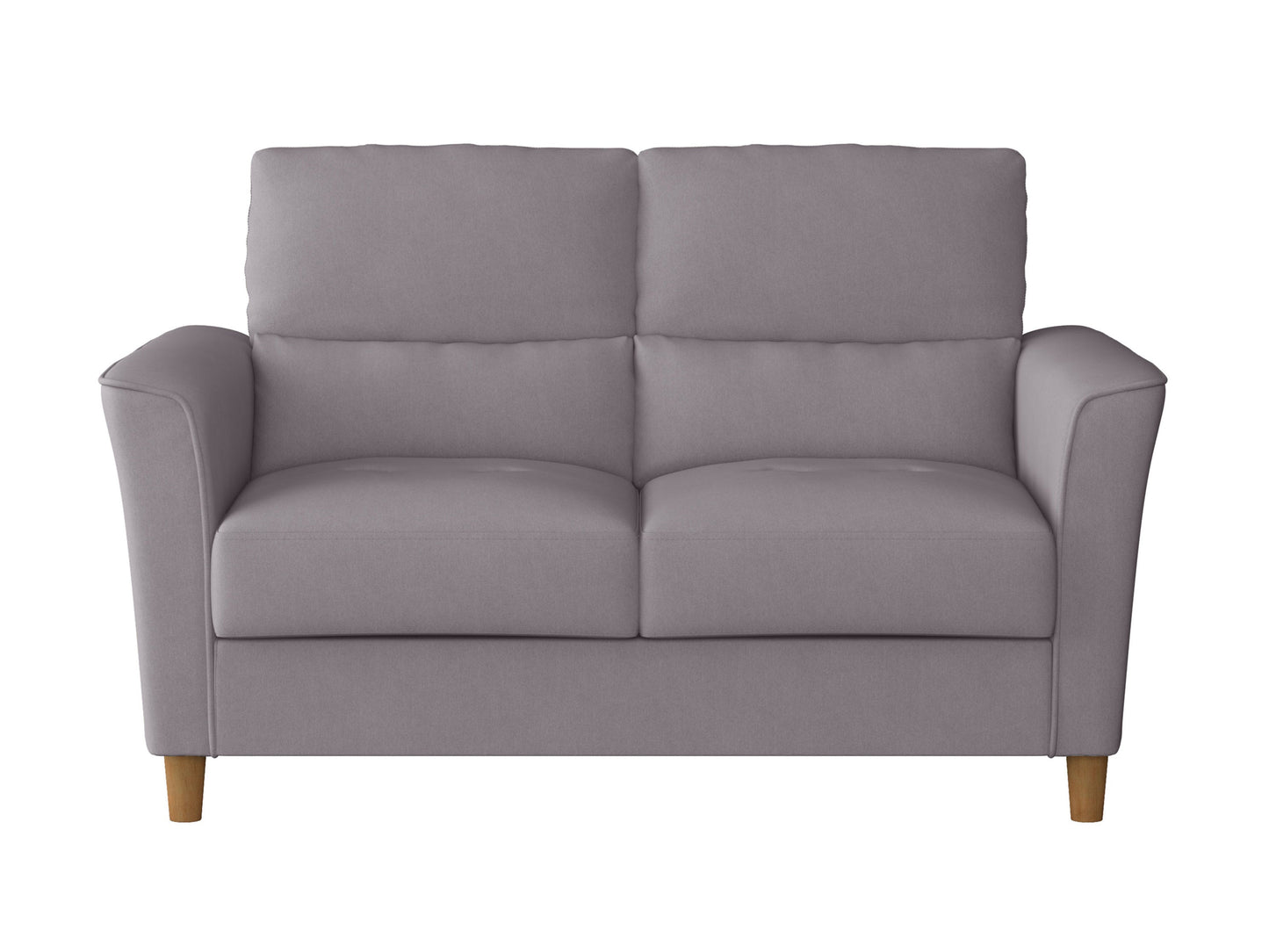 Gray 3-piece living room sofa set with modern design, including a plush fabric sectional couch, matching armchair, and ottoman. Features sleek lines, wooden legs, and soft cushions for comfort and style.