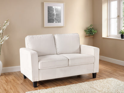 Cream 2 Seater Mid-Century Modern Loveseat