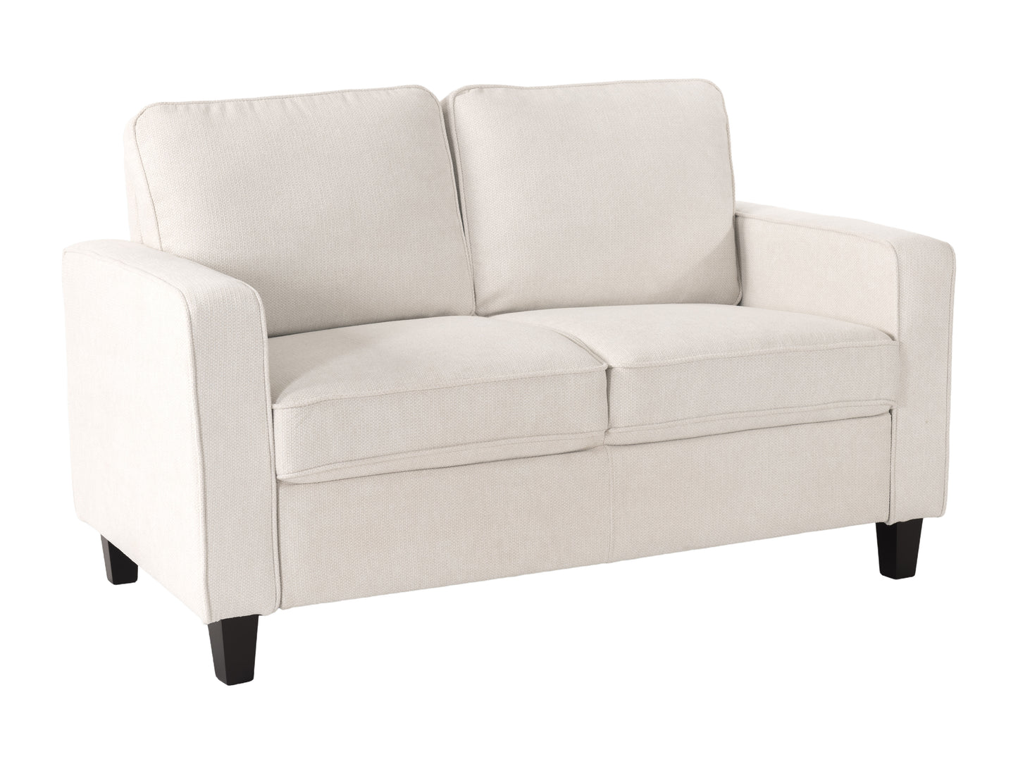 Cream 2 Seater Mid-Century Modern Loveseat