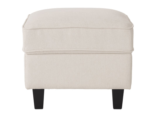 Cream Mid-Century Modern Ottoman