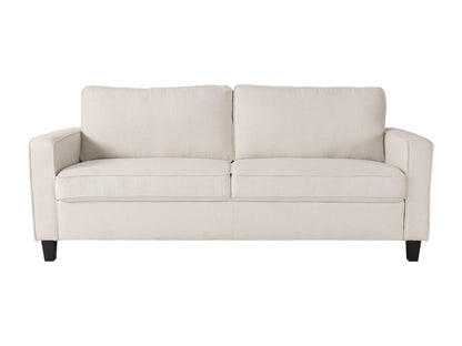 Cream Mid-Century Modern 3 Seater Sofa