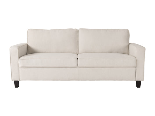 Cream Mid-Century Modern 3 Seater Sofa