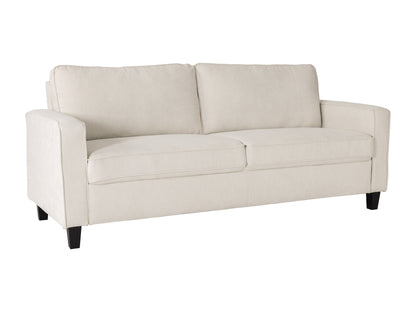 Cream Mid-Century Modern 3 Seater Sofa