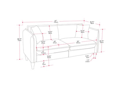 Light Gray Boucle Loveseat