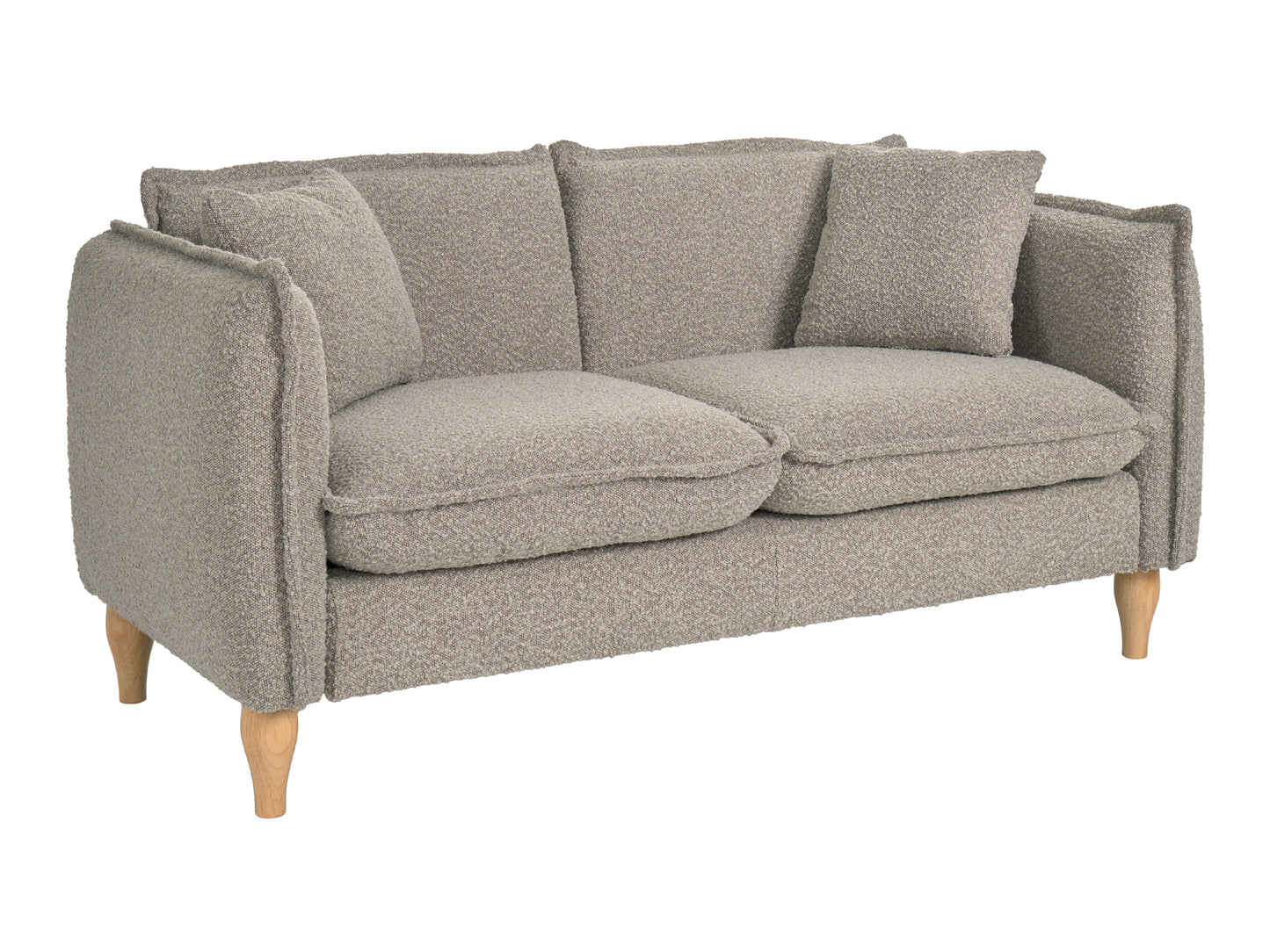 Light Gray Boucle Loveseat