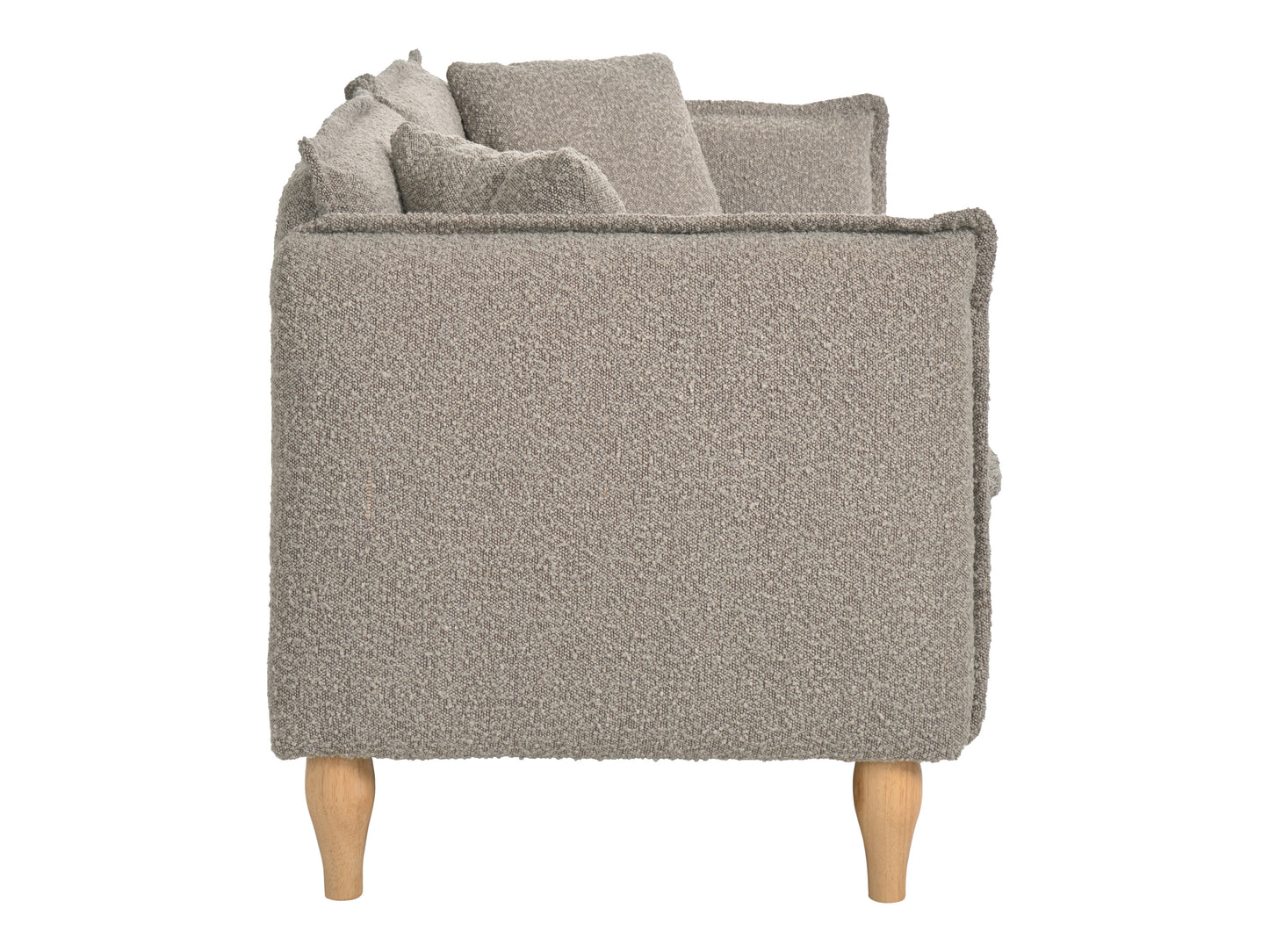 Light Gray Boucle Loveseat