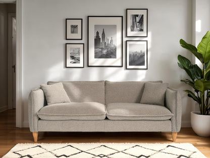 Light Gray Boucle Sofa