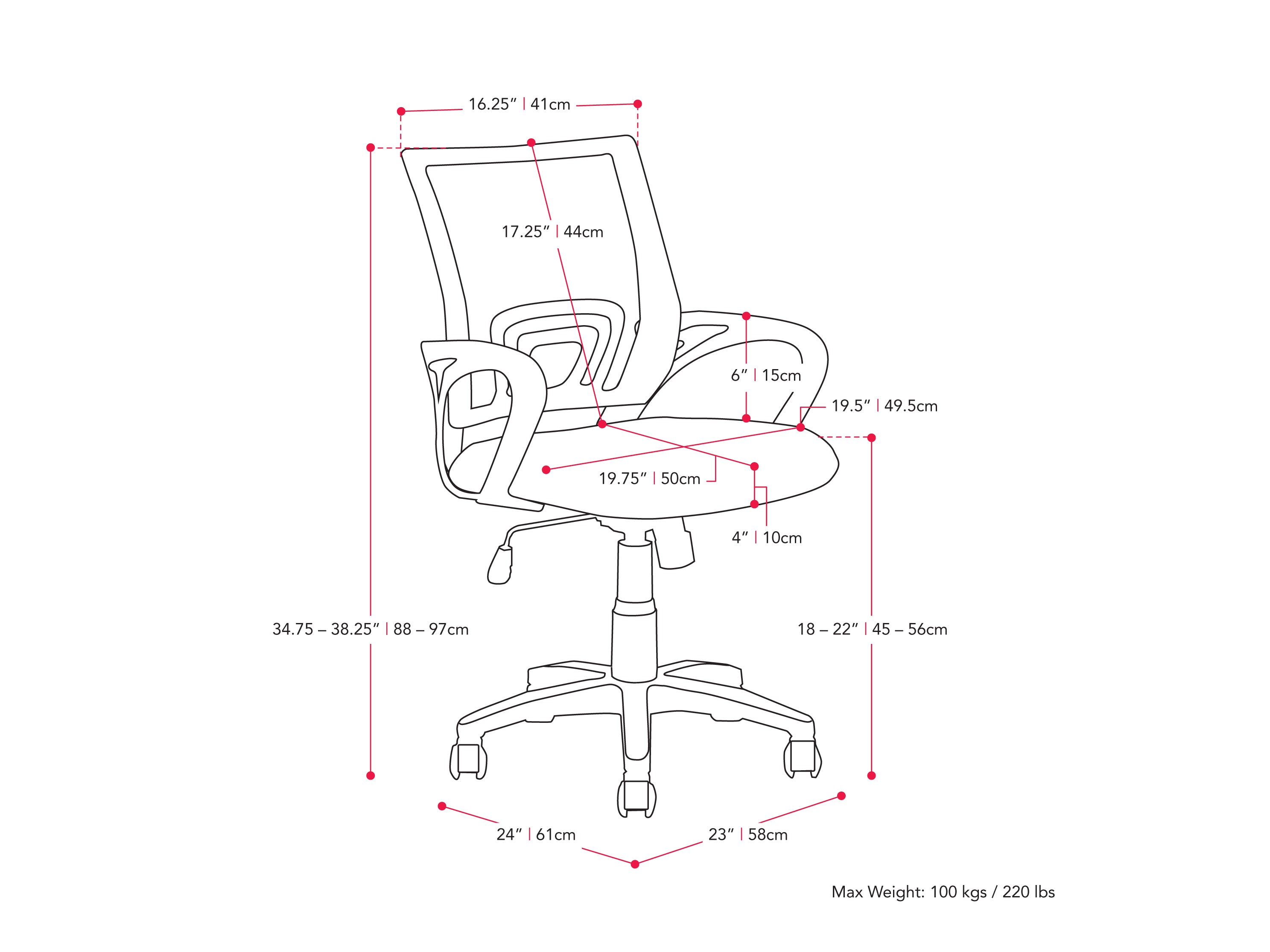 White mesh back office chair with ergonomic design, adjustable height, and swivel base, perfect for modern workspaces.