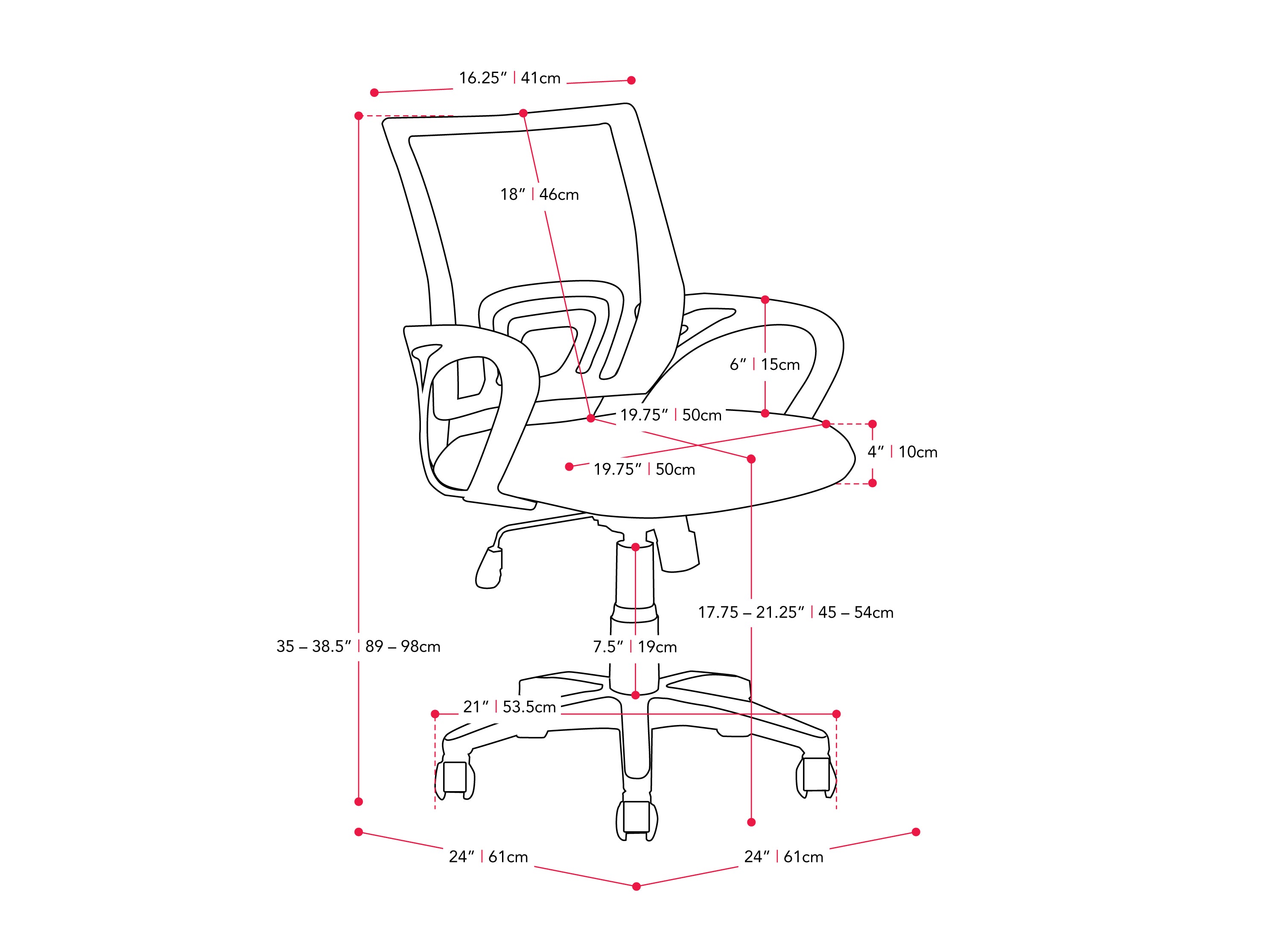 Dark brown mesh back office chair with ergonomic design, adjustable height, and padded seat for comfort.