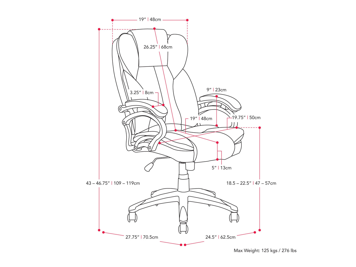 Executive office chair in espresso leather with ergonomic design, adjustable height, and chrome base.