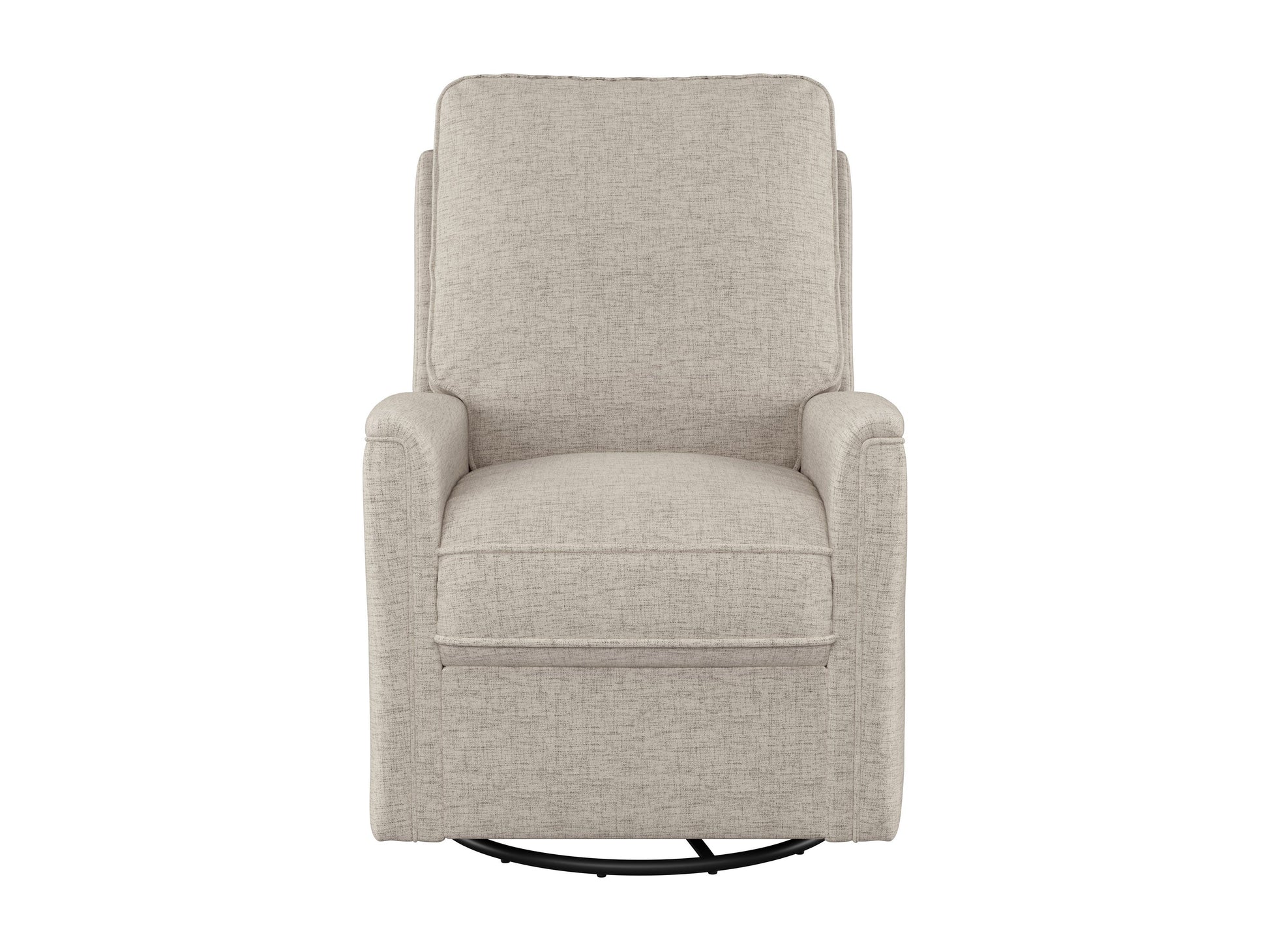 Beige swivel glider recliner chair with plush cushions and ergonomic design, perfect for modern living rooms.